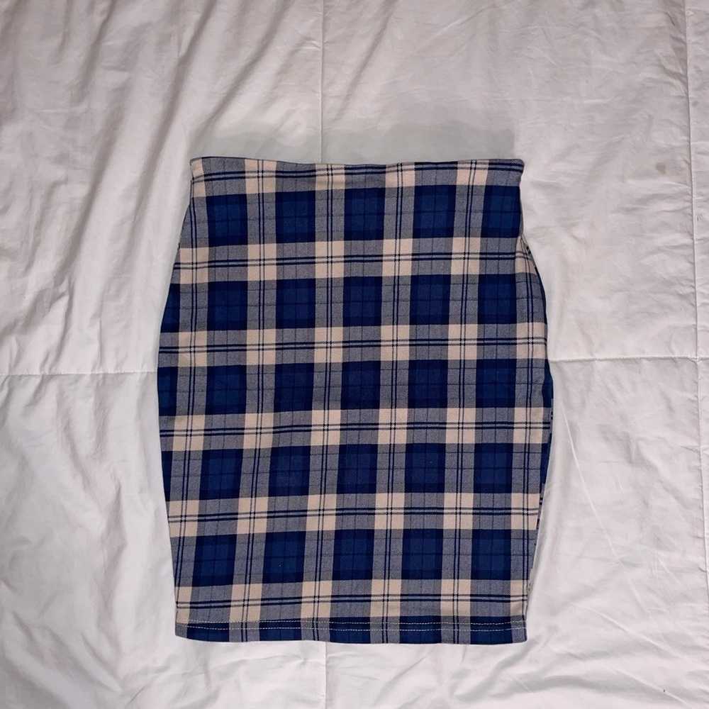 Homecoming Honolulu Plaid Fitted Mini Skirt